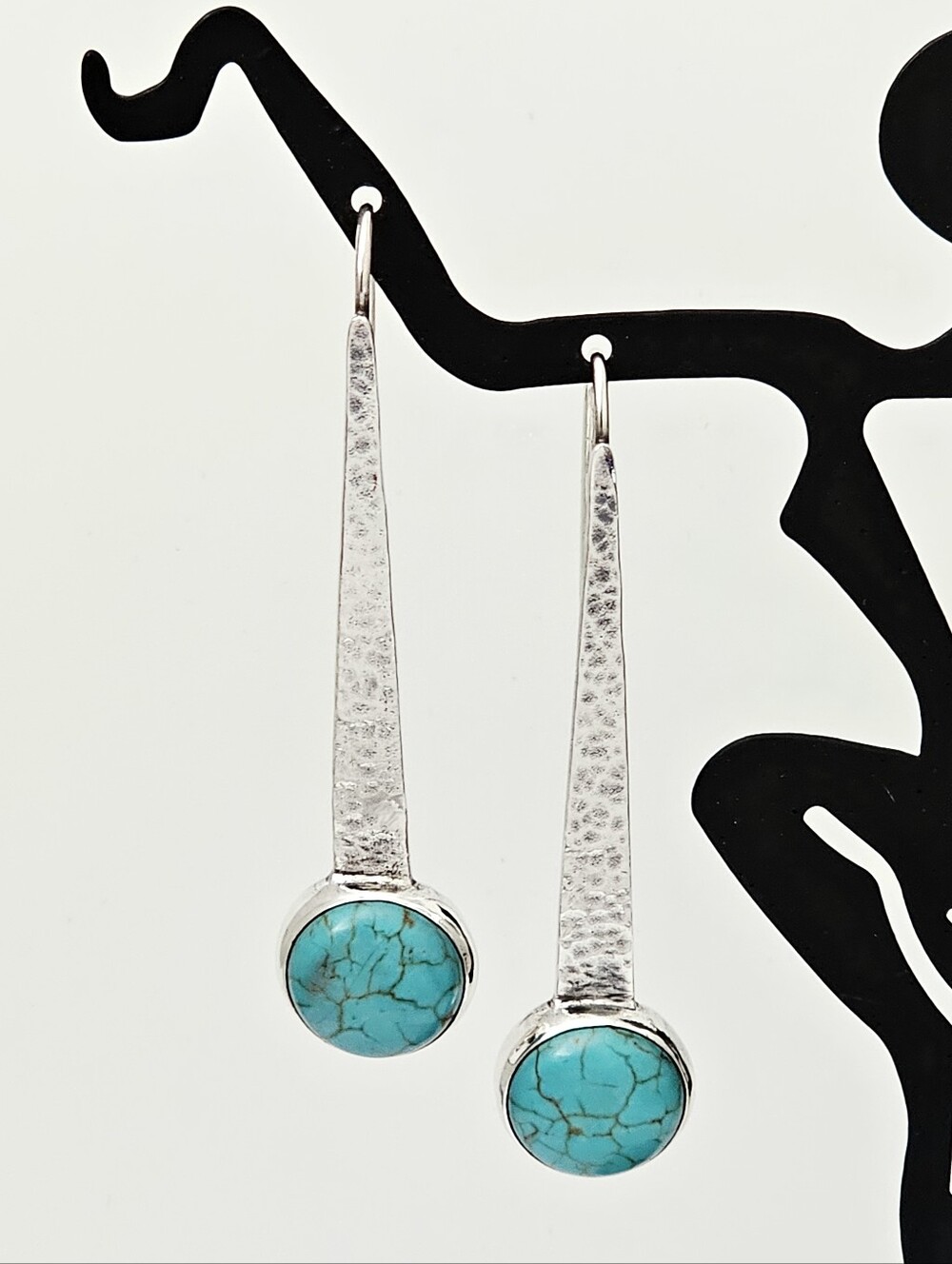 Silpada Sterling Silver Iconic 'Swan Dive' Turquoise Threader Earrings W2132